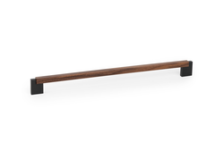 Greep DUO BA320 L354.6 hout / aluminium zwart / walnoot